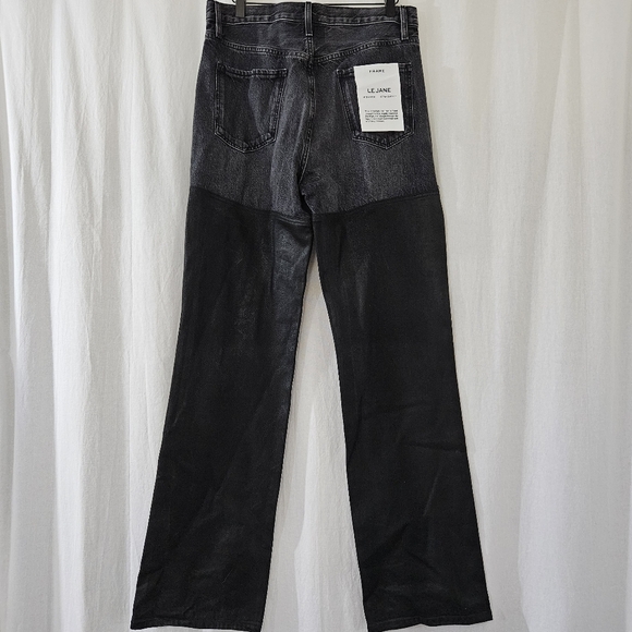 Frame Denim Le Jane High-Rise Straight Fit Black Jean's Size 29 - Picture 6 of 11